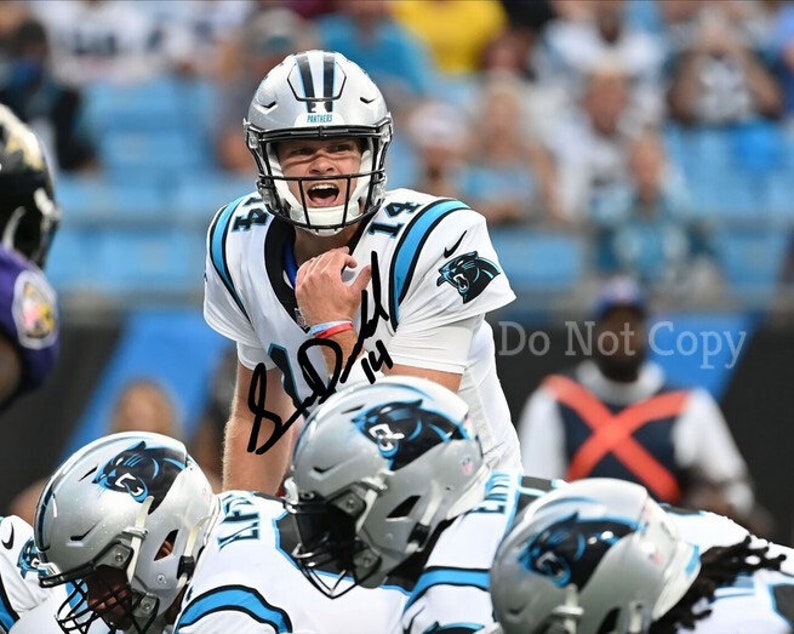 Sam Darnold Signed Photo Poster painting 8X10 rp Autographed Picture Carolina Panthers NFL