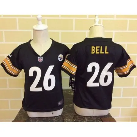 Toddler  Steelers #26 Le'Veon Bell Black Team Color Stitched NFL Elite Jersey