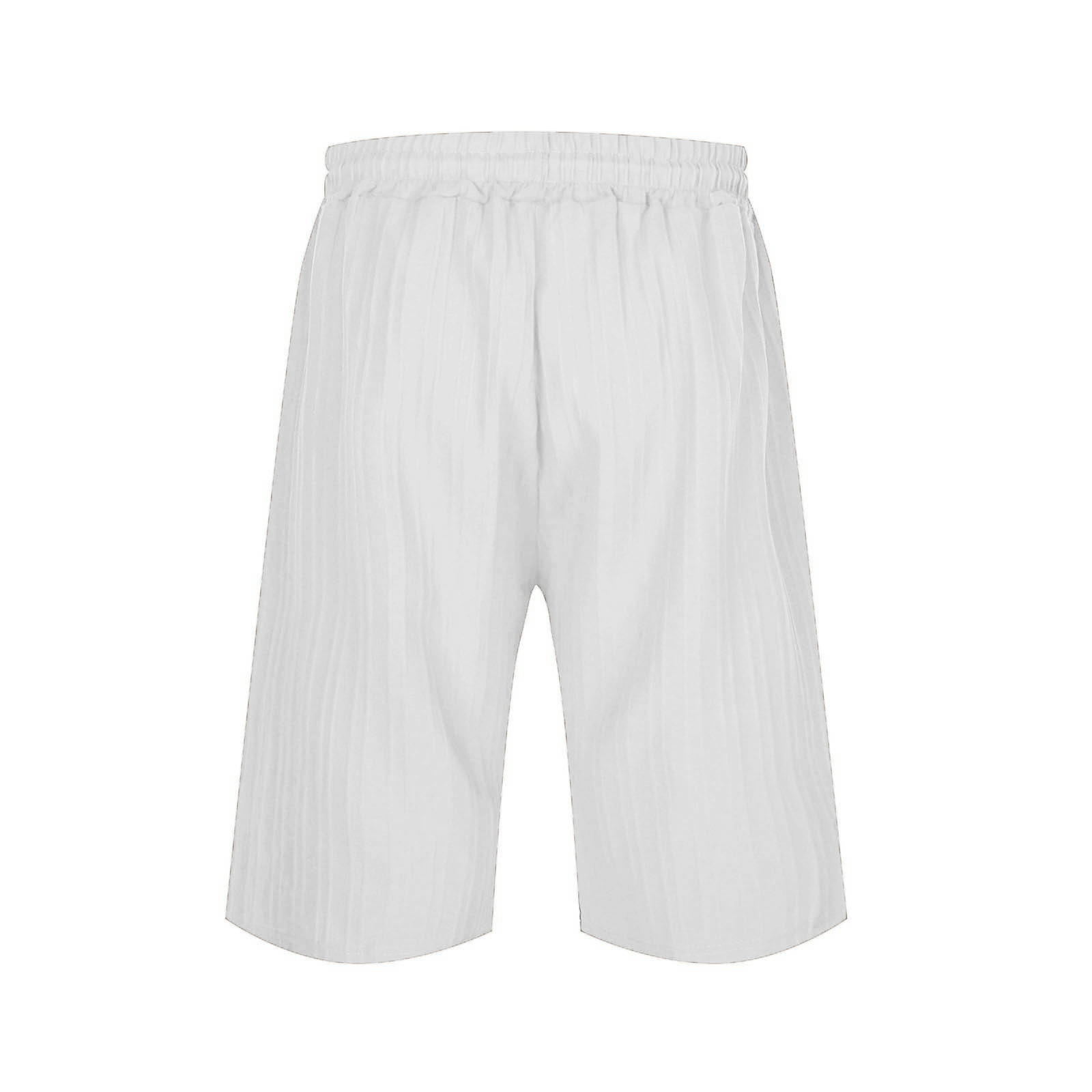 Bonushim Men Summer Casual Beach Shorts Fashion Stripe Loose Short Pants Drawstring Elastic Waist Athletic Shorts with Pockets
