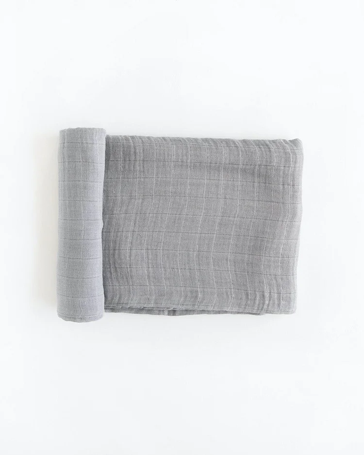 Cotton Muslin Swaddle Blanket - Nickel