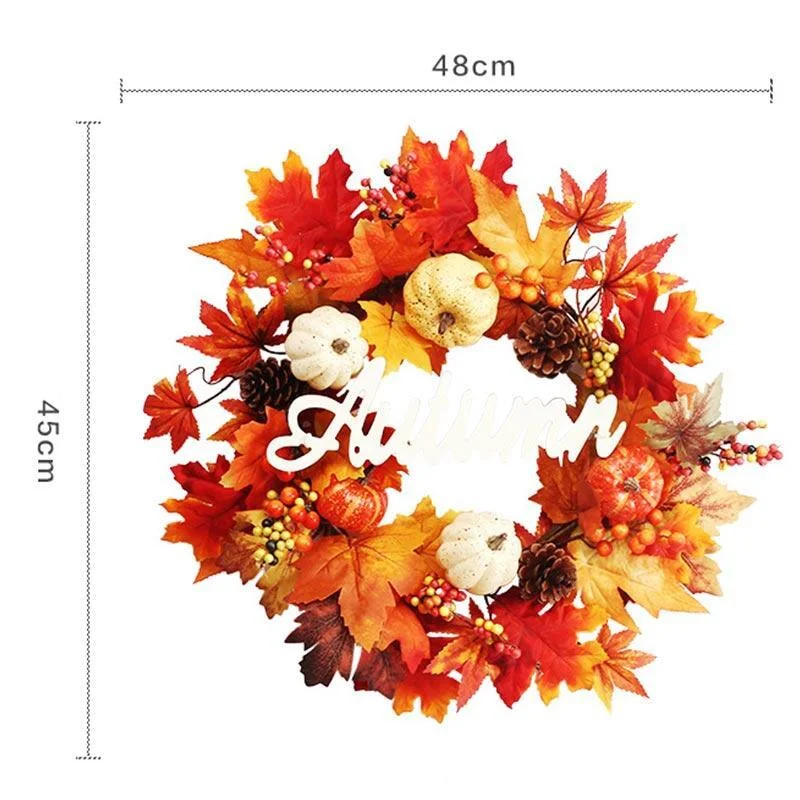 Maple Leaf Garland Autumn Pumpkin Hanging Halloween Garland Home Decor