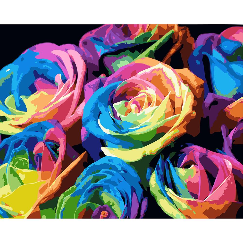 

40*50CM Paint By Numbers-Colorful Art Flower, 501 Original