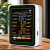 6-in-1 Air Quality Meter Real-Time CO2 Tester HCHO Detector for Home Cars Plants