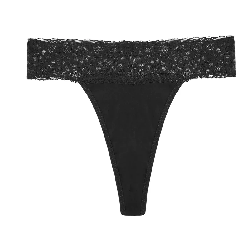 Billionm Women Cotton Panties Sexy Lace Thong Patch Up Stripe Underwear Women's V Waist Underpants Female Breathable Intimates Lingerie