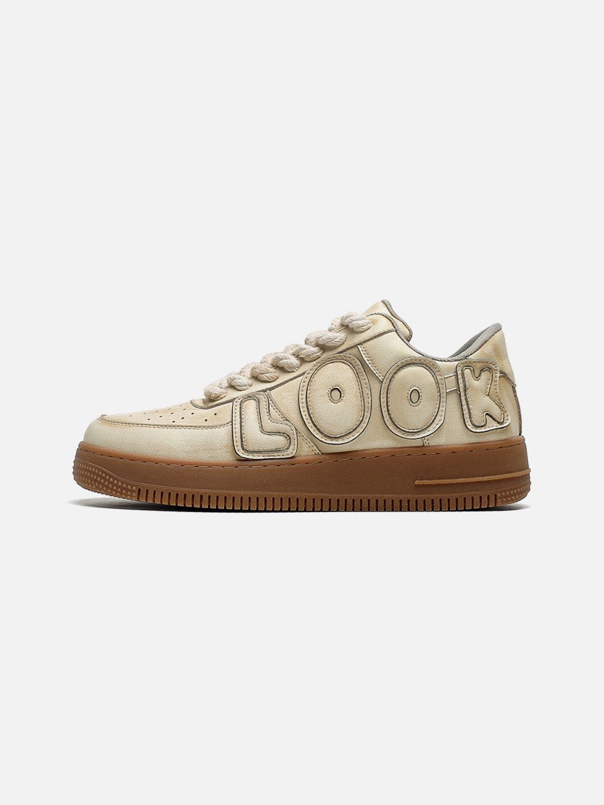 "LOOK" Letters Casual Shoes mysite Money