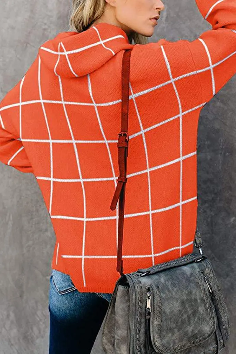 Turtleneck Plaid Casual Sweater