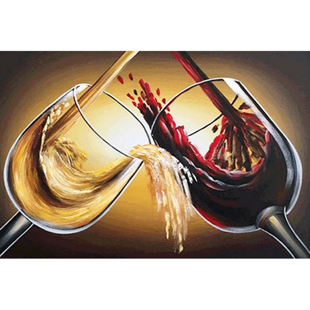

40*30CM-Round Drill Diamond Painting-Wine Glass, 501 Original