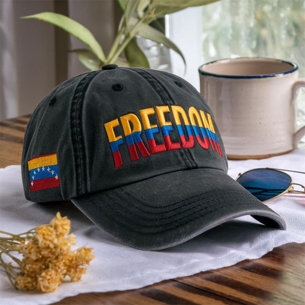 Freedom Venezuela Pattern Washed Hat artswardrobe