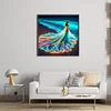 Girl In Fluorescent Skirt On The Beach - 11CT Stamped Cross Stitch - 45*45cm