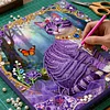 Purple Cat Art Diamond Painting Kit for Adults Home Decor 25x25cm With Frame
