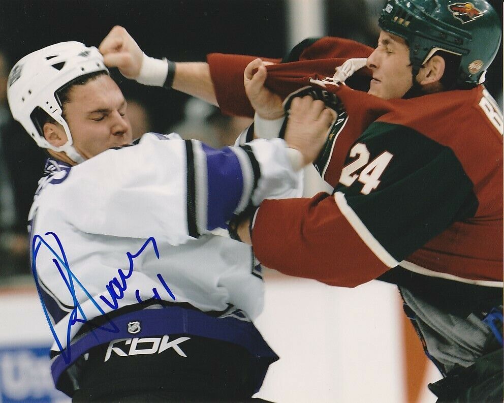 RAITIS IVANANS SIGNED LOS ANGELES LA KINGS FIGHT 8x10 Photo Poster painting #4 Autograph