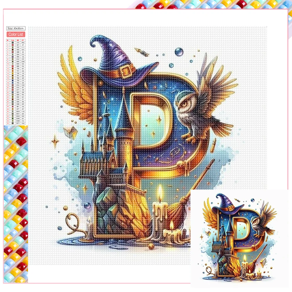 Diamond Painting - Full Square Drill - Harry Potter Letters(Canvas|35*35cm)