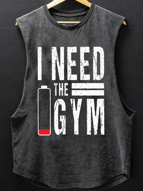 Men's I Need The Gym Art Print Cotton Tank Top