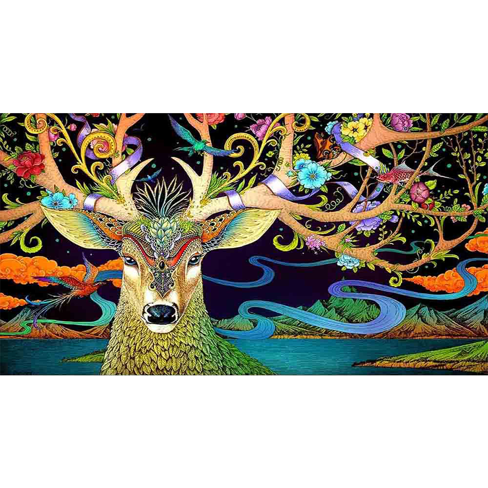 

Deer - Round Drill Diamond Painting - 80*40CM (Big Size), 501 Original