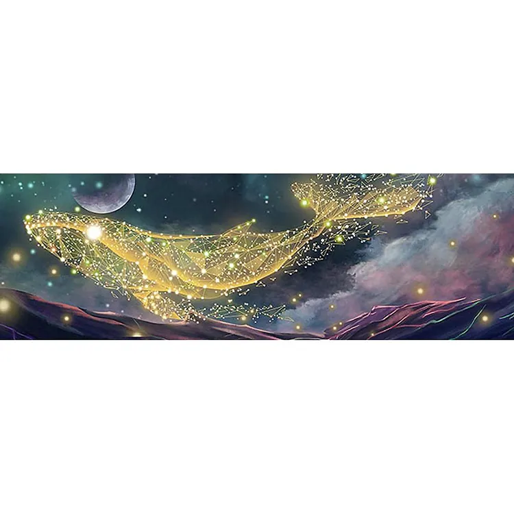 【Yishu Brand】Fantasy Whale 140*45cm 11CT Stamped Canvas Cross Stitch gbfke