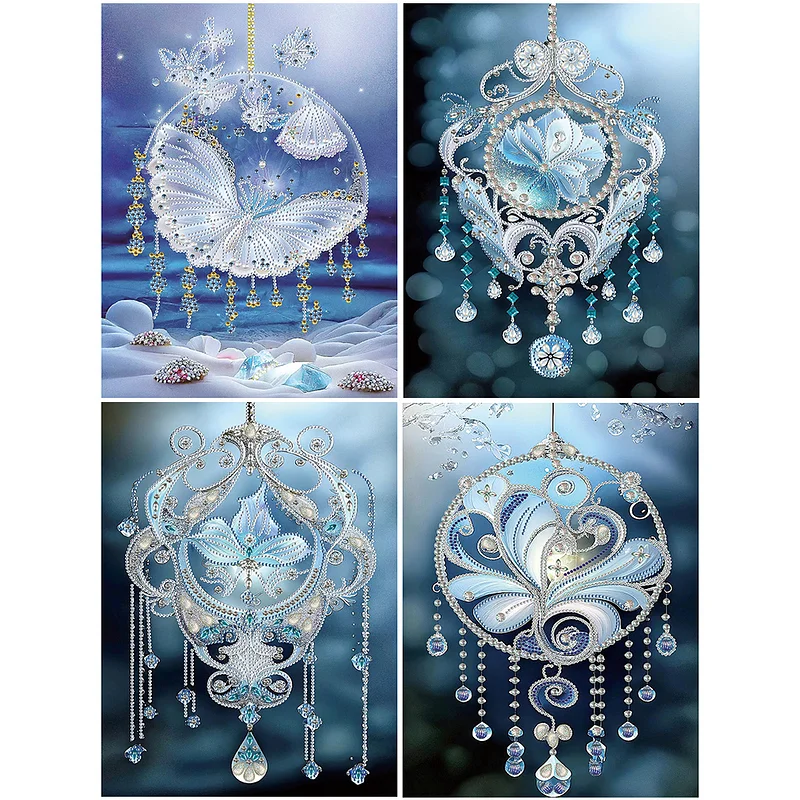 Dream Catcher Glass Painting 30*30CM(Canvas) Full Round Drill Diamond –  everydayecrafts