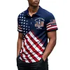 America 250th Anniversary American 1776-2026 Shirt Breathable Stylish Printed Polo Shirt Multi-Purposes Versatile Patriotic Polo Shirt for Friends Family Patriotic Compatriots