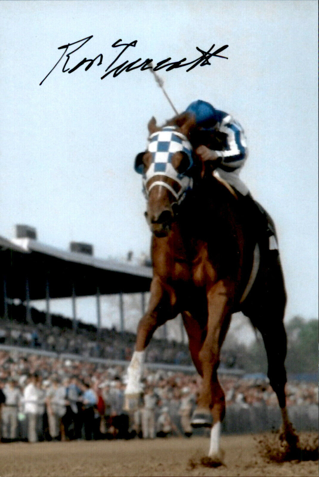 Ron Turcotte SIGNED autographed 4x6 Photo Poster painting TRIPLE CROWN SECRETARIAT JOCKEY HOF