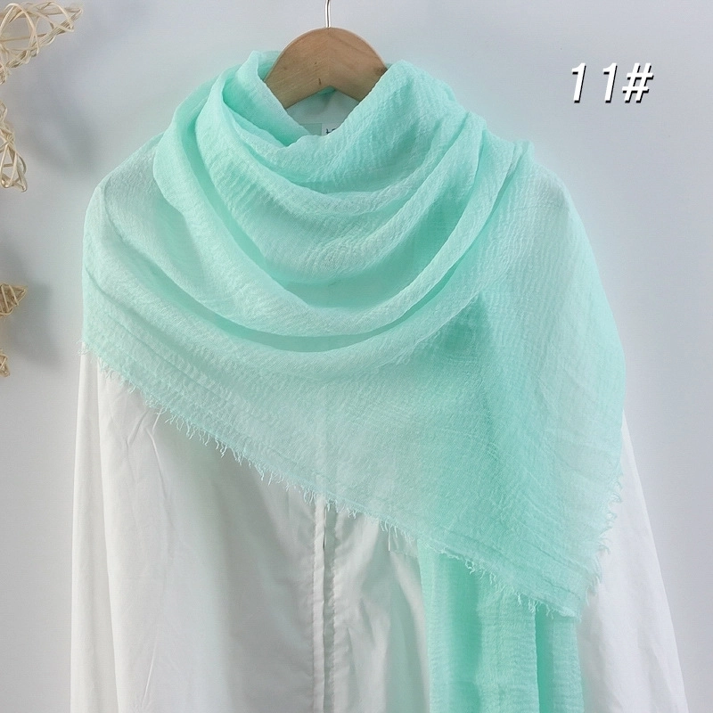 Women’s Elegant Basic Solid Color Cotton And Linen Scarf