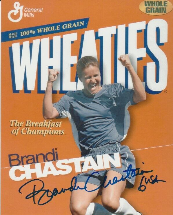 BRANDI CHASTAIN SIGNED USA WOMENS SOCCER 8x10 Photo Poster painting #2 Autograph PROOF