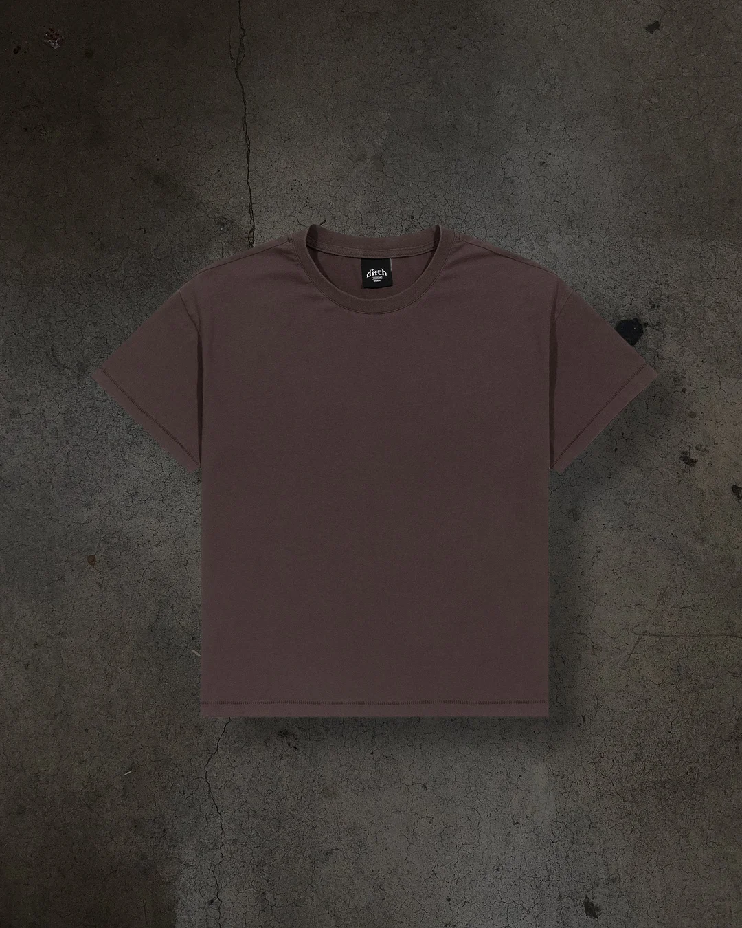 CROPPED BLANK TEE (MOCHA)
