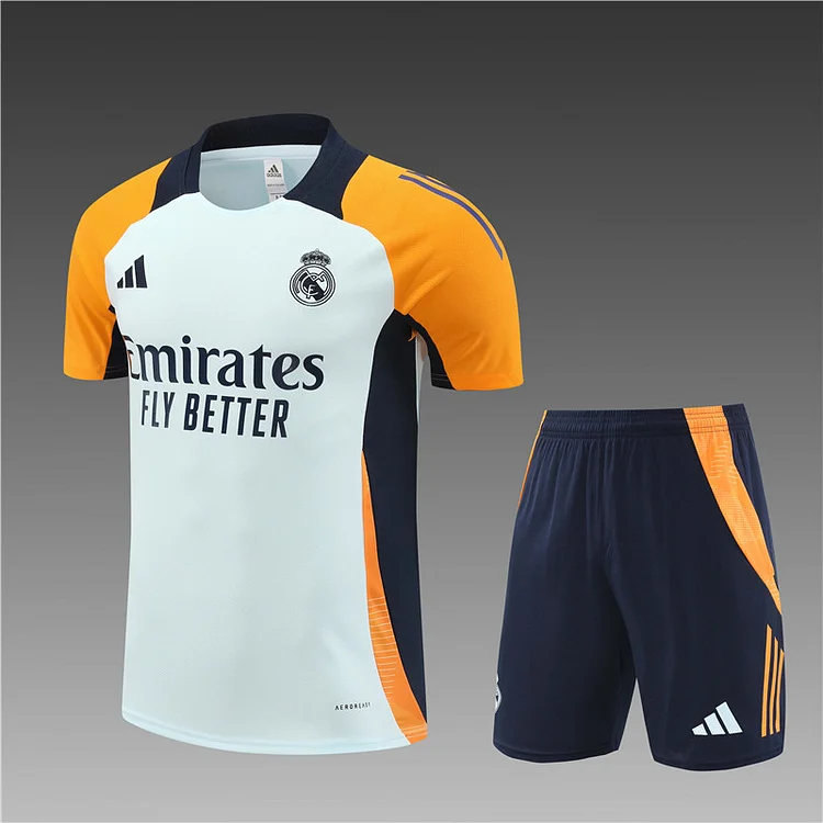 2024-25 Real Madrid light blue short-sleeved training jersey