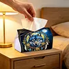 Wolf Dreamcatcher DIY PULeather Diamond Painting Tissue Box for Adults Beginners Gem Art Painting Napkin Holder for Living Room Bedroom Bathroom Table Decor
