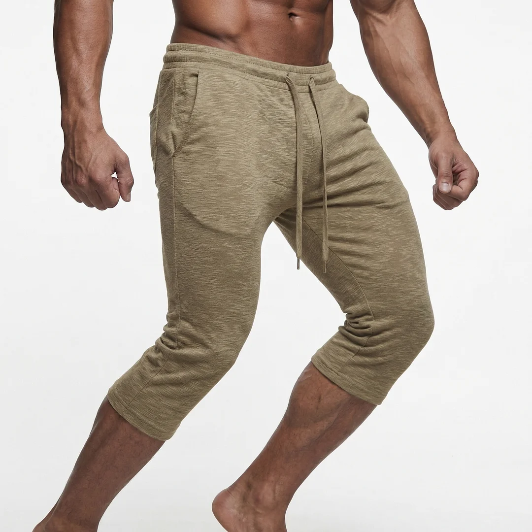 Men's Basic Casual 7/8 Length Pants-INSPIREUSE