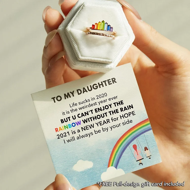 Daughter rainbow ring