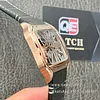 Cartier Santos Large Skeleton WHSA0018 Rose Gold Hand Wind leather strap 40mm Super Clone