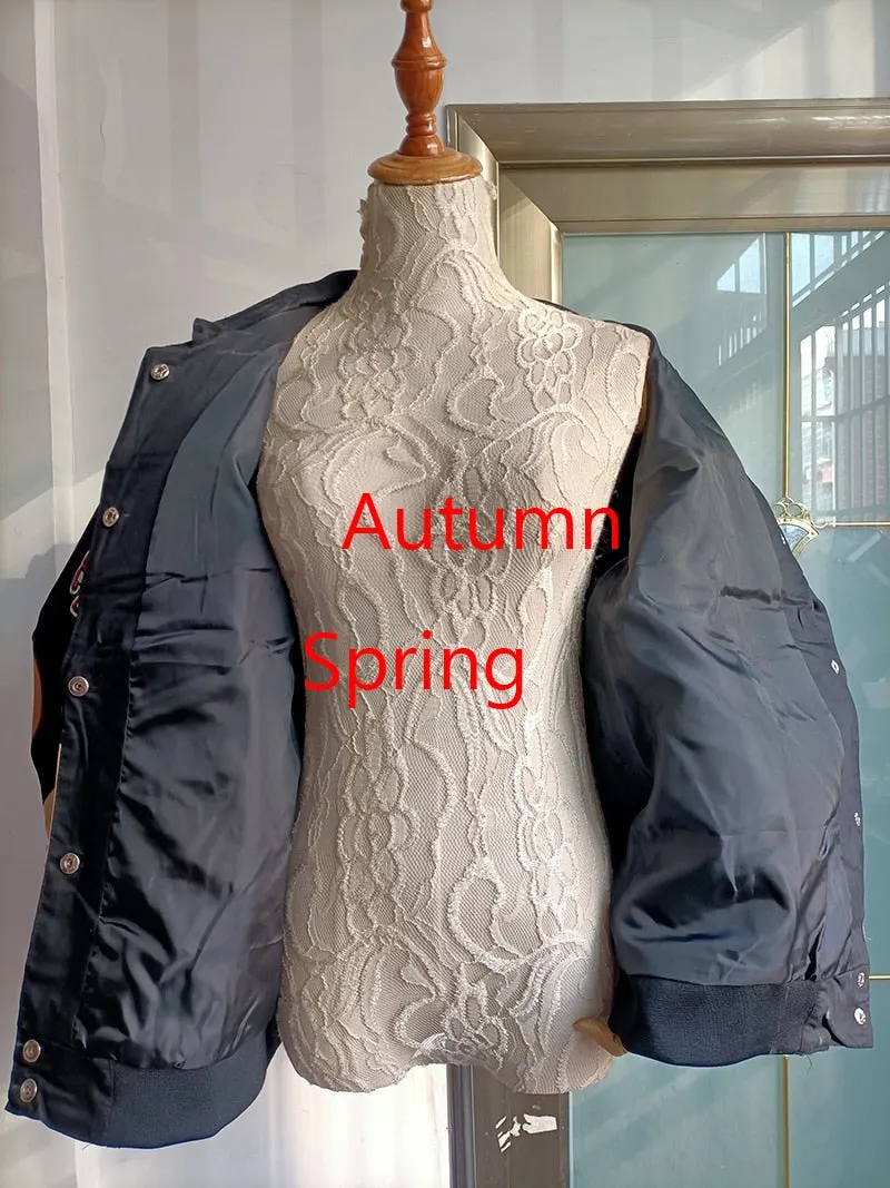 Embroidery Harajuku Patch Plus Size Coat 2021 Winter Autumn Women's Jackets Hip Hop Autumn Long Sleeve Female Jacket Outwear