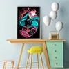 Diamond Painting -DIY Round Drill Cartoon Silhouette Ariel(50x60cm)