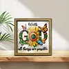 Diamond Painting Special Shaped Drill Sunflower With Frame(8.46x8.46inch)