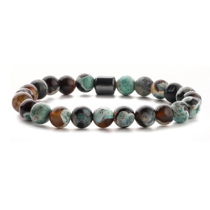 Minimalist Streetwear Geometric Turquoise Howlite Tiger Eye Beaded Unisex Bracelets