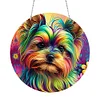 DIY Crystal Diamond Painting Double Sided Effect  Dog Pendant Home Garden Hanging Kit