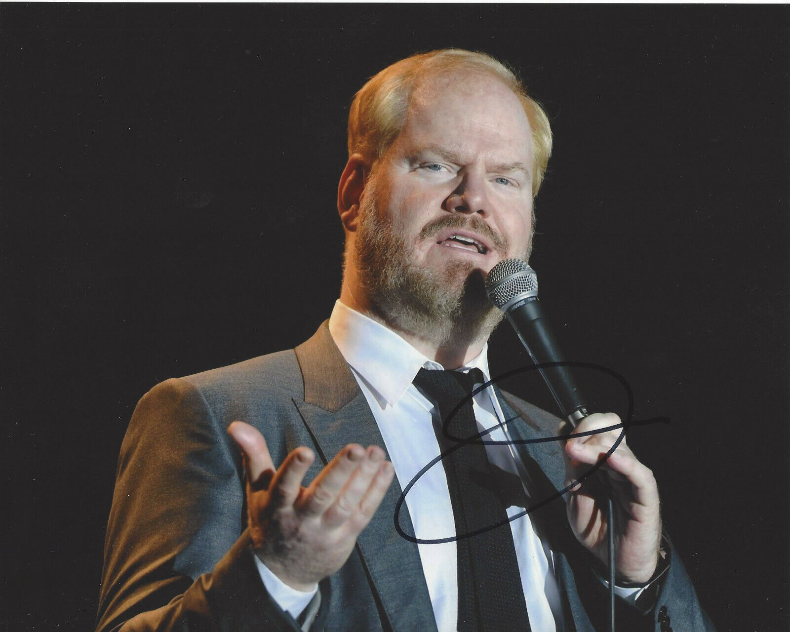 COMEDIAN JIM GAFFIGAN SIGNED AUTHENTIC STAND UP COMEDY 8X10 Photo Poster painting B w/COA