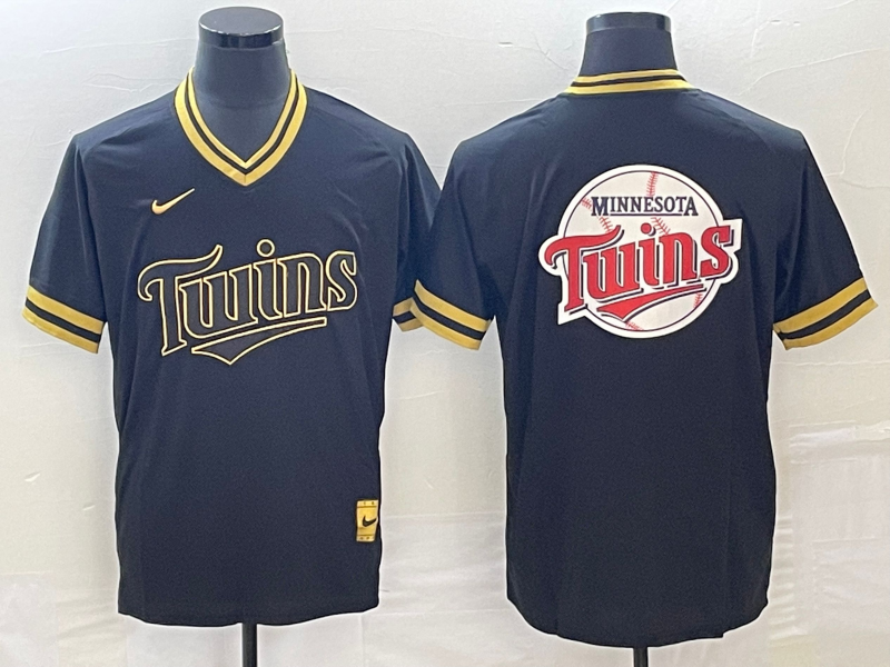 Men's Minnesota Twins Black Replica Player Jersey mysite