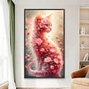 Flowers Cat - Diamond Painting - Full Round Drill (Canvas|40*70cm)