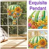(US Local)Flower Hot Air Balloon Diamond Art Pendant 5D DIY Diamond Painting Dots Pendant
