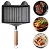 Cast Iron Egg Frying Pan Pre-Seasoned Skillet Chefs Pan for Indoor & Outdoor Use