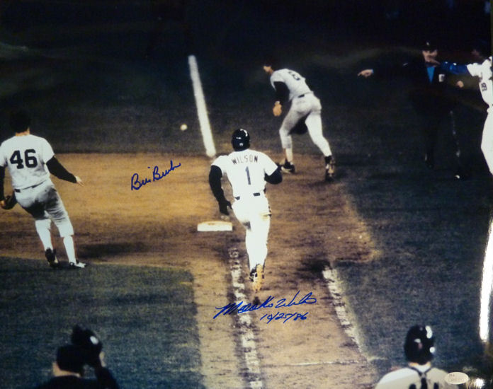 Bill Buckner / Mookie Wilson Dual Signed 16x20 Framed JSA COA Autograph