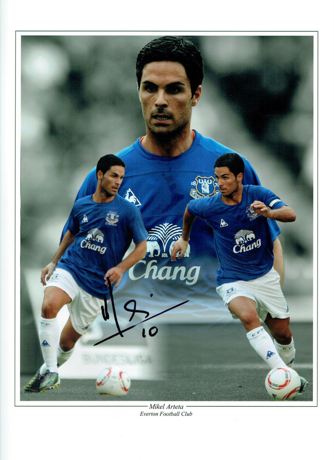 Mikel ARTETA Signed Autograph 16x12 Everton Montage Photo Poster painting AFTAL COA