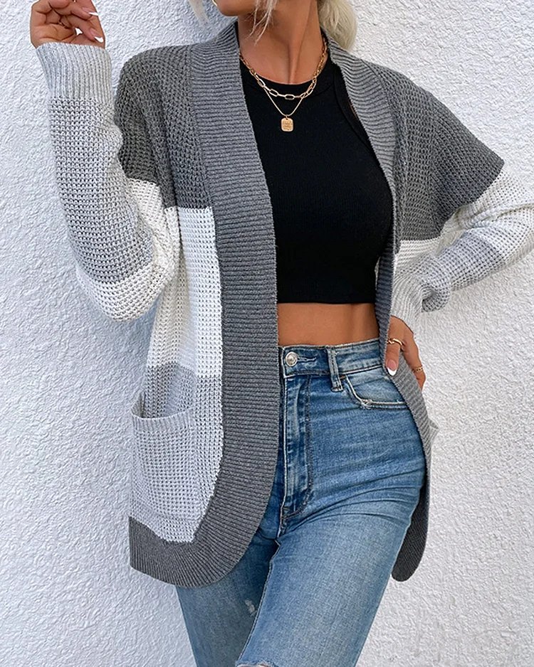 Fashion Casual Long Sleeve Sweater Jacket