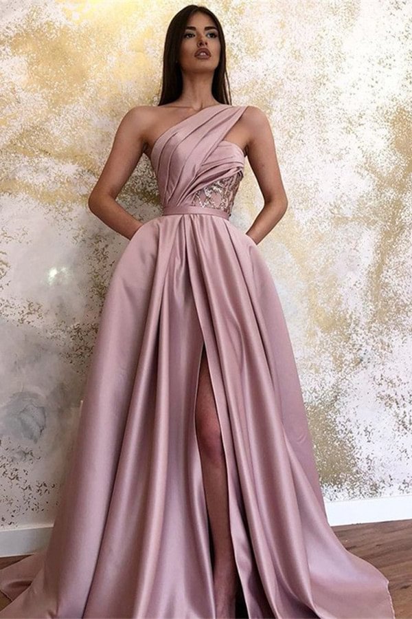 Bellasprom Evening Dress Split With Poacket One Shoulder