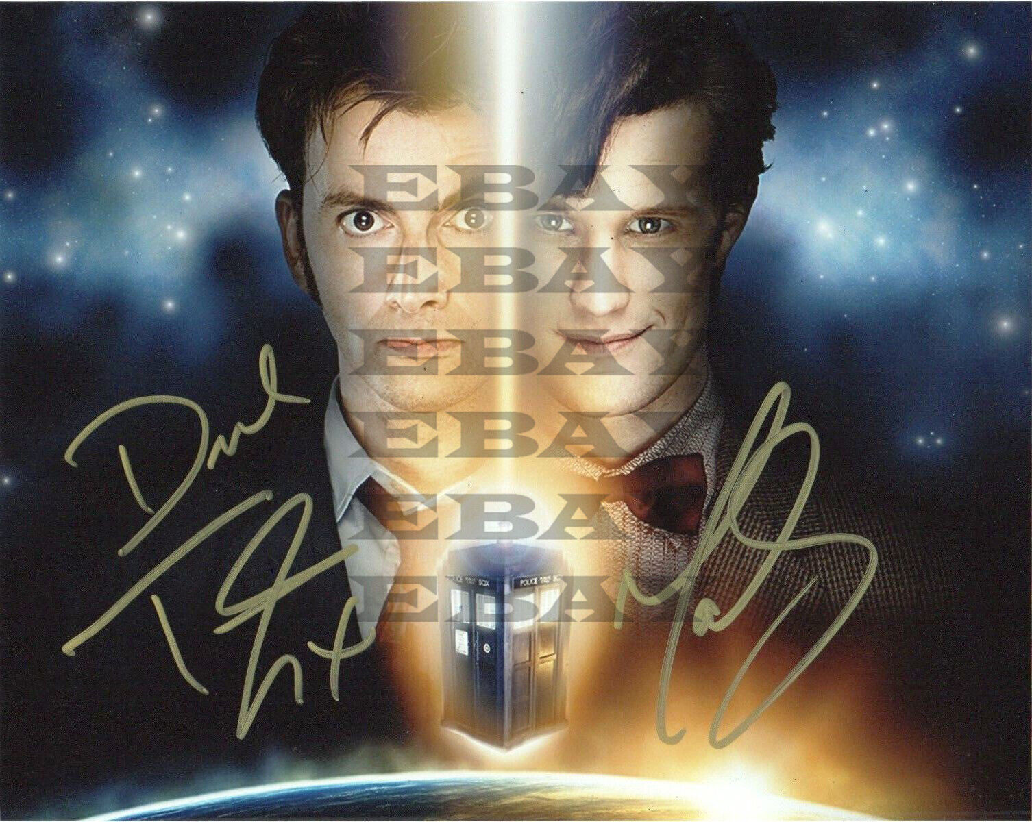 Matt Smith David Tennant Doctor Who Autographed Signed 8x10 Photo Poster painting Reprint
