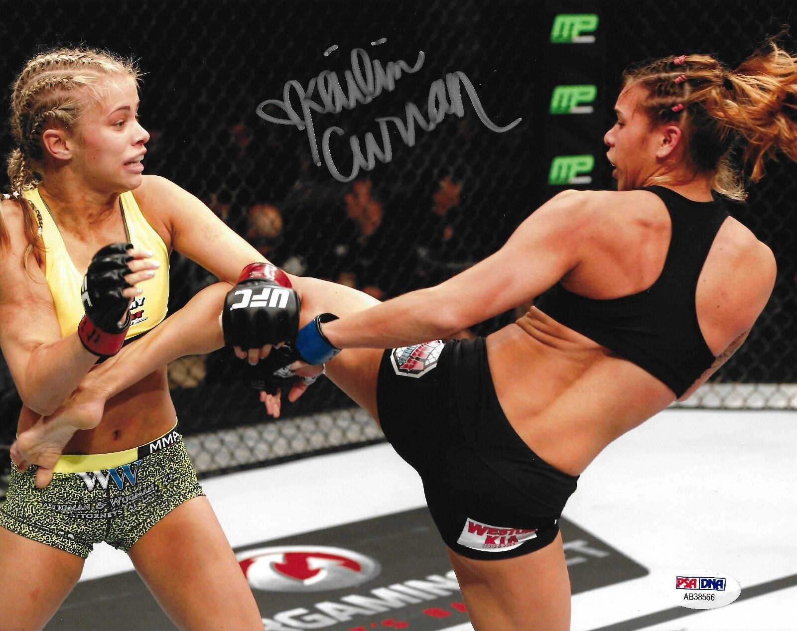 Kailin Curran Signed UFC 8x10 Photo Poster painting PSA/DNA COA UFC Debut v Paige VanZant Auto 2