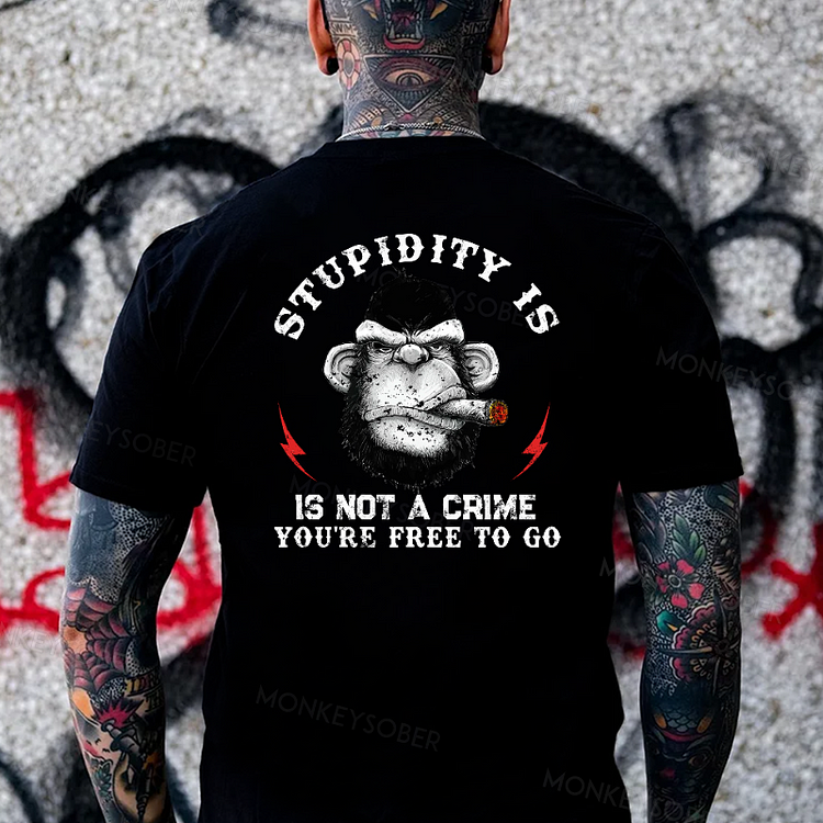 Stupidity Is Not A Crime You're Free To Go T-shirt