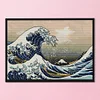 (US Local)Kanagawa Wave-14CT Stamped Cross Stitch Kit(60x44cm)