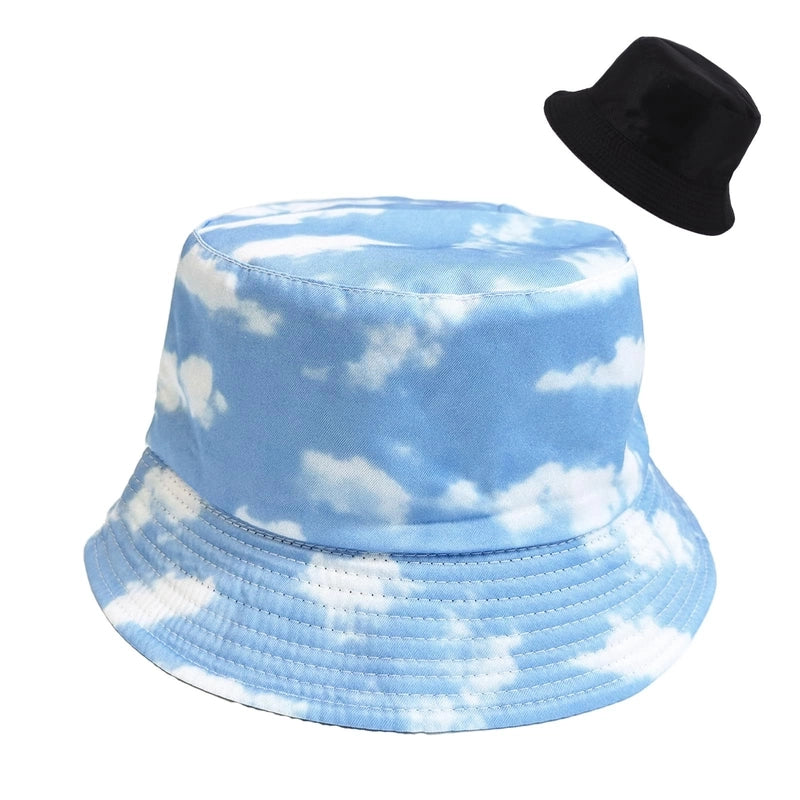 Printed Double-sided Foldable Fisherman Hat Women’s Summer Travel Sunshade Sun Protection Pot Hat For Men