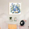 Blue And White Porcelain-Egg Flower-11CT Stamped Cross Stitch 40*40cm/15.75*15.75in
